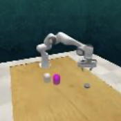 ParticleSplat RGB reconstruction of RLBench scene 4 at the target camera view.